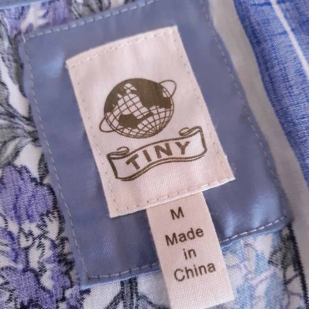 Tiny Ellery Blue Patchwork Blouse Flaw - image 7